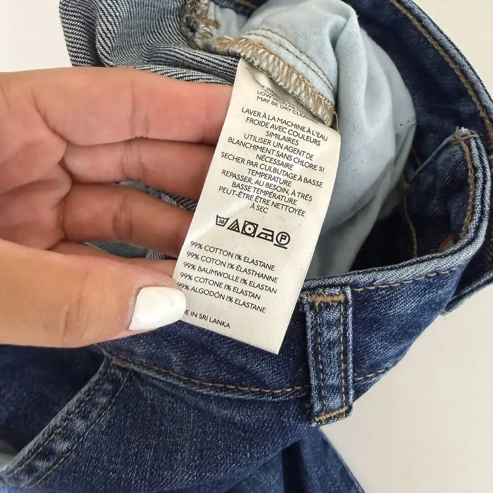 Pilcro Anthropologie The Francais High Rise Cuffed Jeans 30L - 27